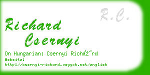 richard csernyi business card